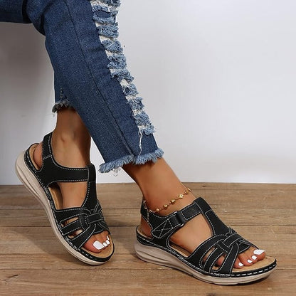 Orthopedische dames sandalen met klittenband