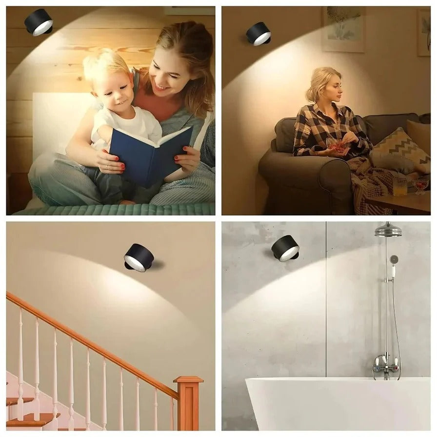 Oplaadbare wandlamp met 360° rotatie