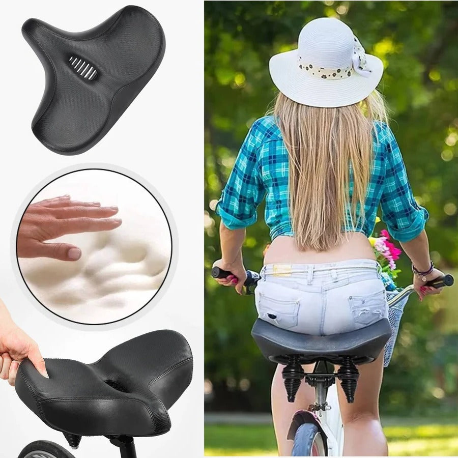 Memory Foam Fietszadel met Ventilatie voor Lange Ritjes