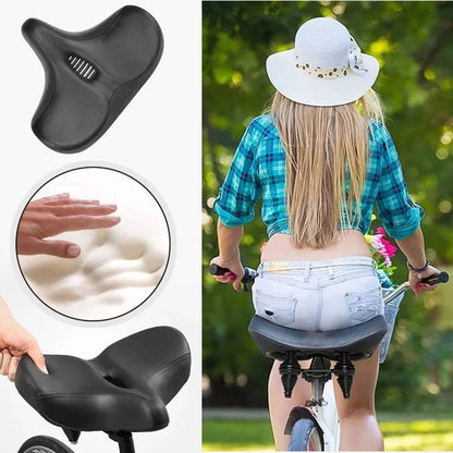 Memory Foam Fietszadel met Ventilatie voor Lange Ritjes