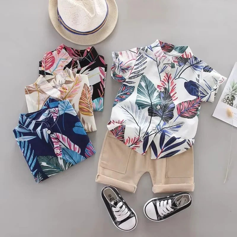 Baby Boy Outfit Summer Clothes – Set of 2, Top and Shorts
