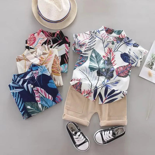 Baby Boy Outfit Summer Clothes – Set of 2, Top and Shorts