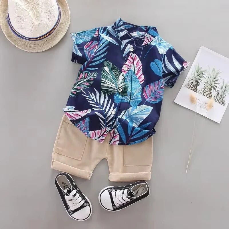 Baby Boy Outfit Summer Clothes – Set of 2, Top and Shorts