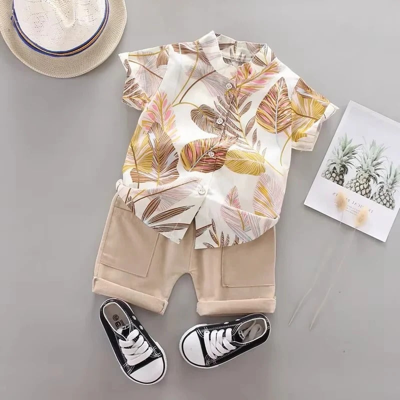 Baby Boy Outfit Summer Clothes – Set of 2, Top and Shorts