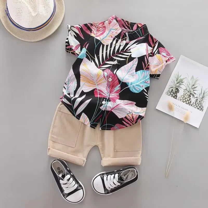 Baby Boy Outfit Summer Clothes – Set of 2, Top and Shorts