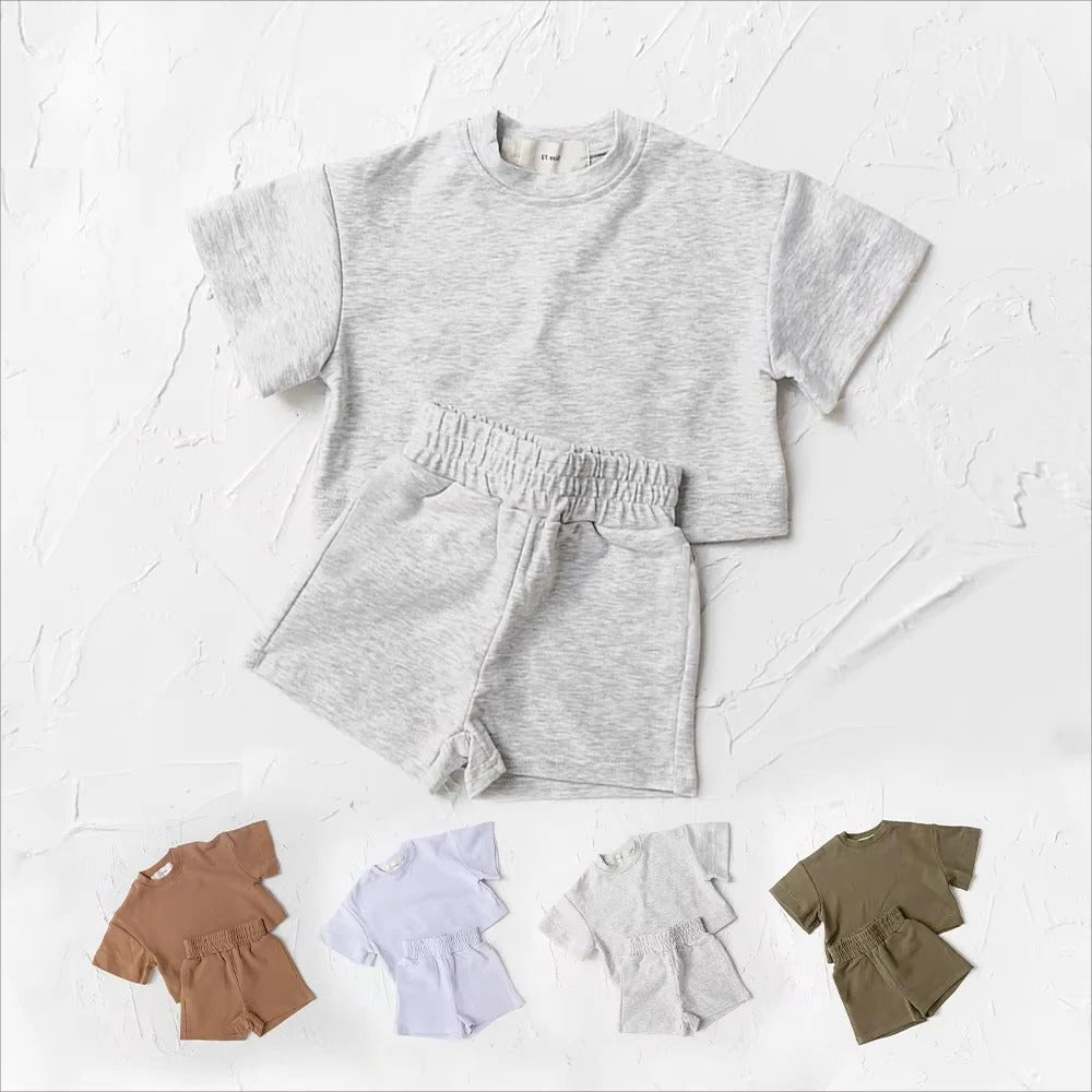 Kinderzomeroutfit – Set van 2, T-shirt en korte broek