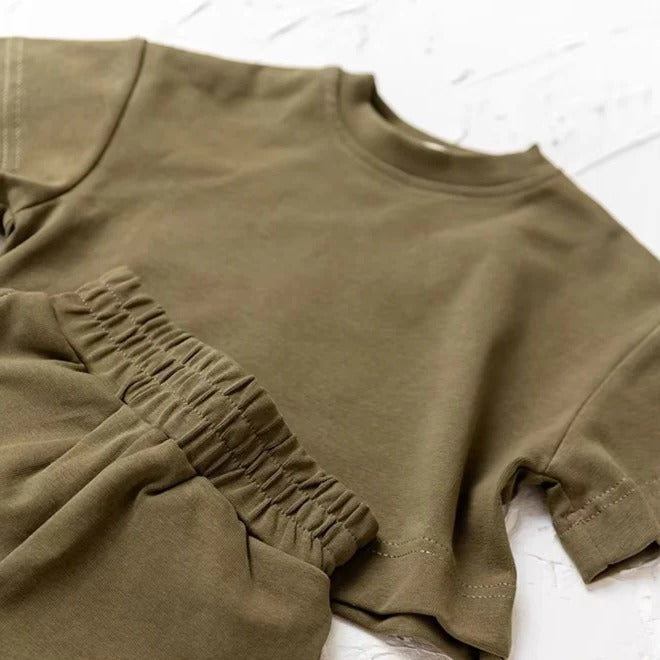 Kinderzomeroutfit – Set van 2, T-shirt en korte broek