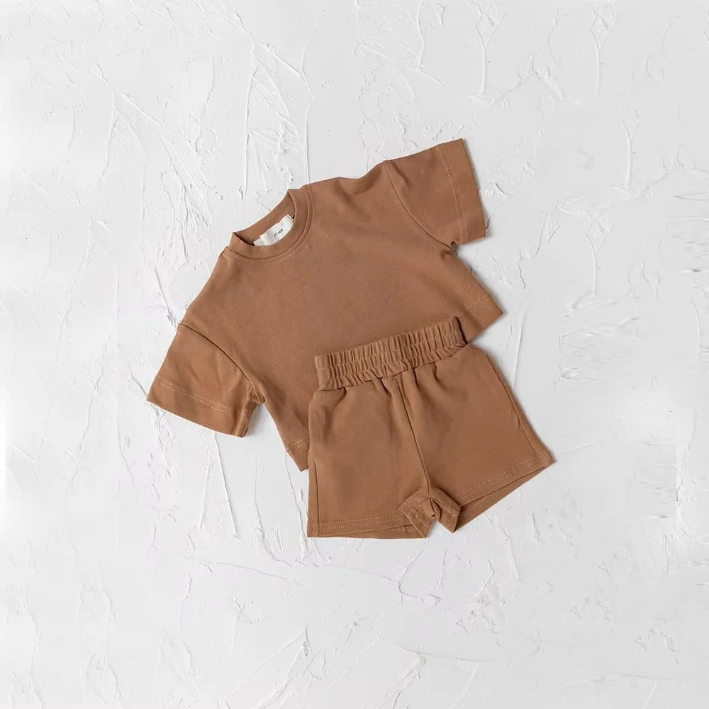 Kinderzomeroutfit – Set van 2, T-shirt en korte broek