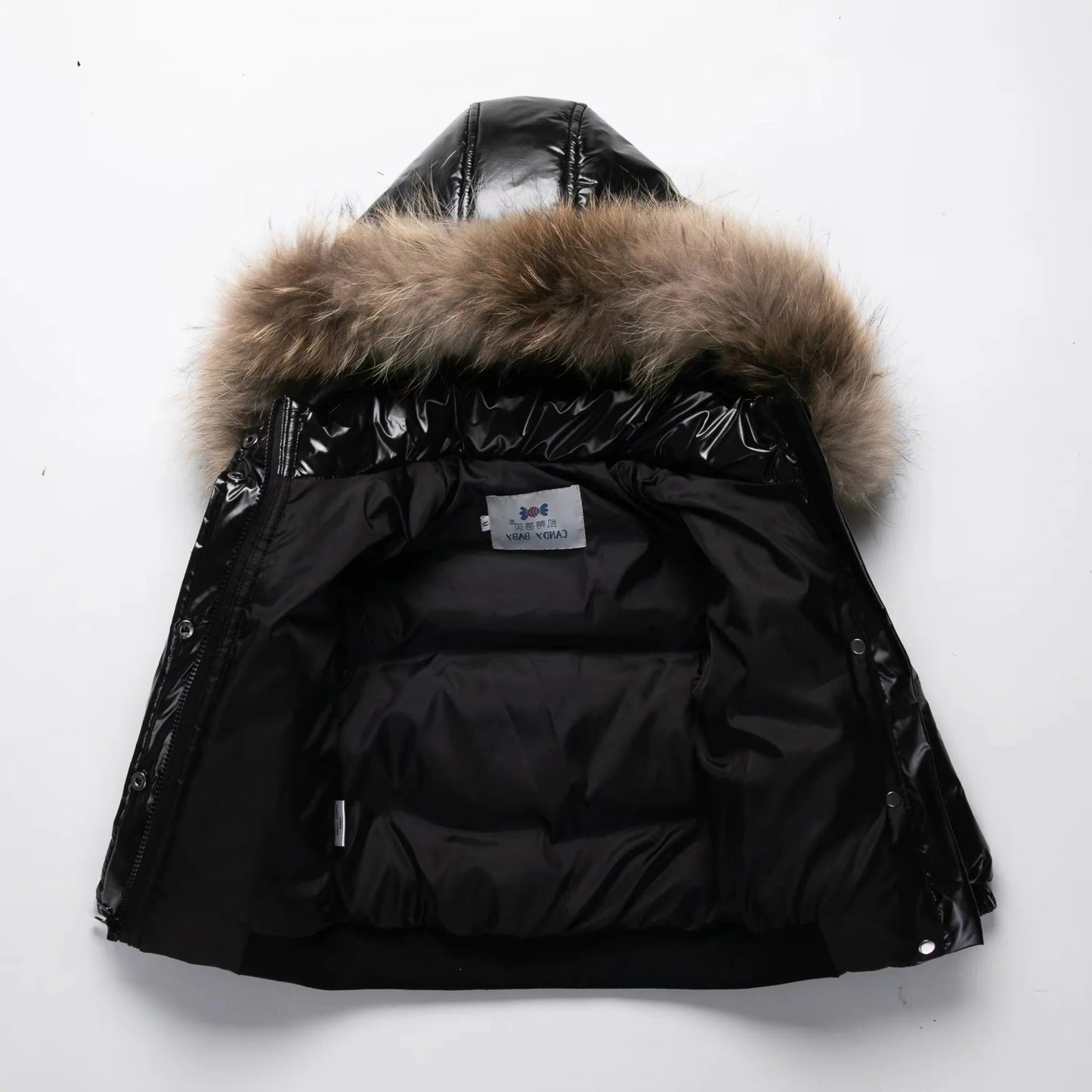 Kinderwaterdichte donsparka – winterjas met bontkraag