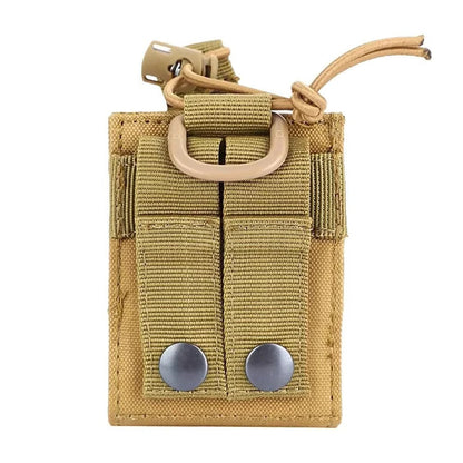 Durable 600D MOLLE Radio Holder Tactical Waist Carry Walkie Talkie Pouch