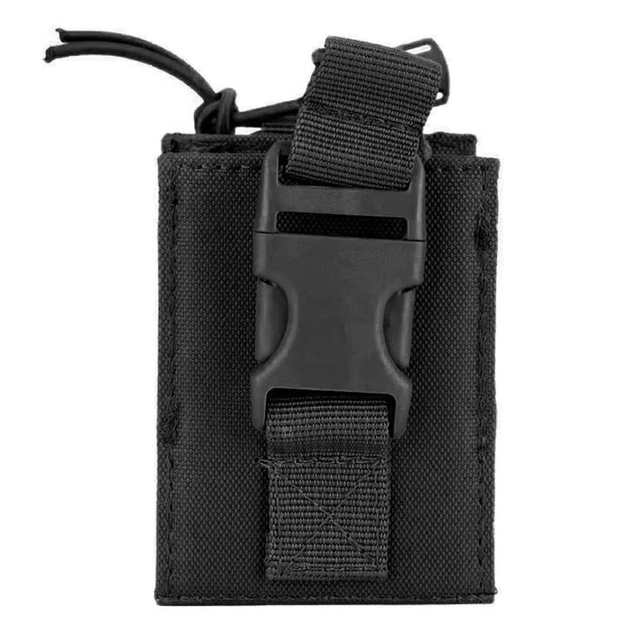 Durable 600D MOLLE Radio Holder Tactical Waist Carry Walkie Talkie Pouch