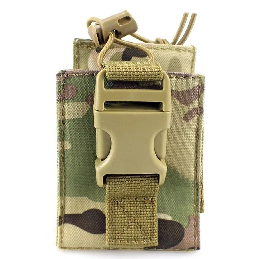 Durable 600D MOLLE Radio Holder Tactical Waist Carry Walkie Talkie Pouch