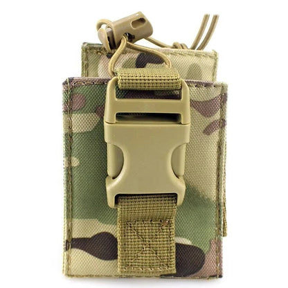 Durable 600D MOLLE Radio Holder Tactical Waist Carry Walkie Talkie Pouch