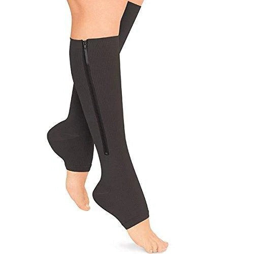 Easy-Wear Zipper Compression Socks – Firm 20-30 mmHg Support