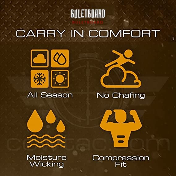 Unisex verborgen draagholster T-shirt met verborgen zakken