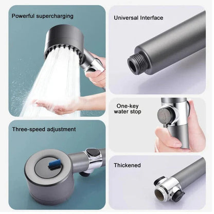 Adjustable High Pressure Showerhead with Multiple Spray Modes