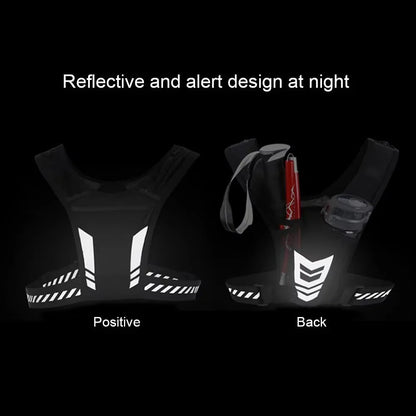 Adjustable Reflective Running Vest with Secure Phone Pocket