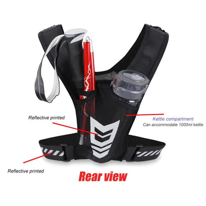 Adjustable Reflective Running Vest with Secure Phone Pocket