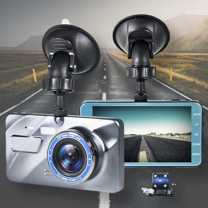 Dual Front & Rear Dash Cam with Night Vision 1080p HD