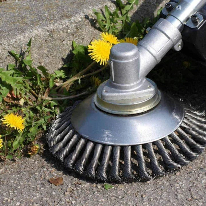 Heavy Duty Carbon Steel Weed Brush for Grass and Pavement