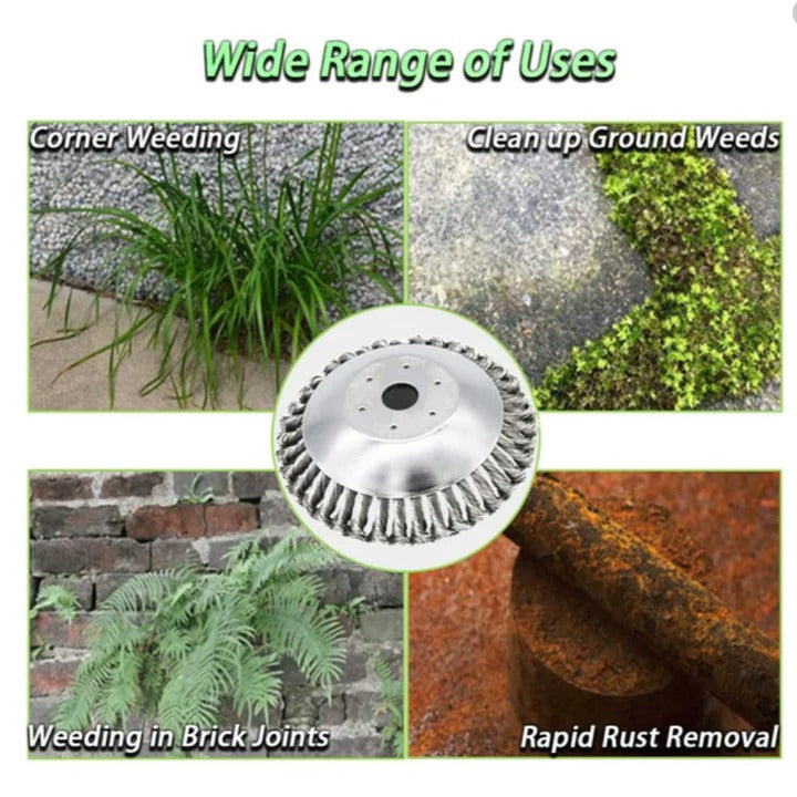 Heavy Duty Carbon Steel Weed Brush for Grass and Pavement