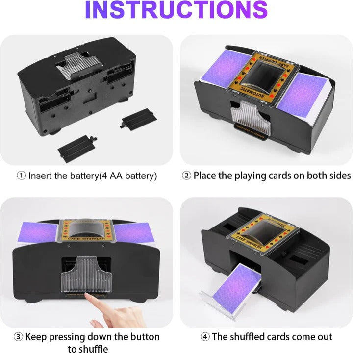 Electric Automatic Card Shuffler for Playing Cards