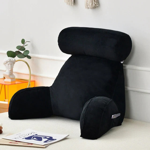 Comfortable Reading Pillow with Armrests for Bed and Sofa