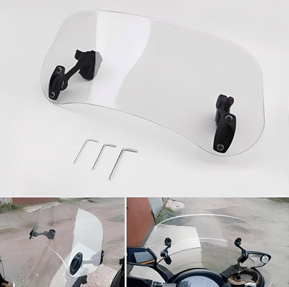 Adjustable Touring Windshield Extension for Motorcycles