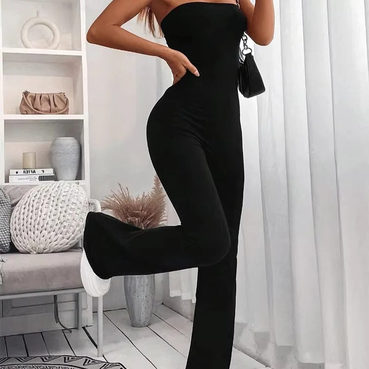 Casual Summer Jumpsuit-Style Pants for Women – Adjustable Waist, Slim Fit