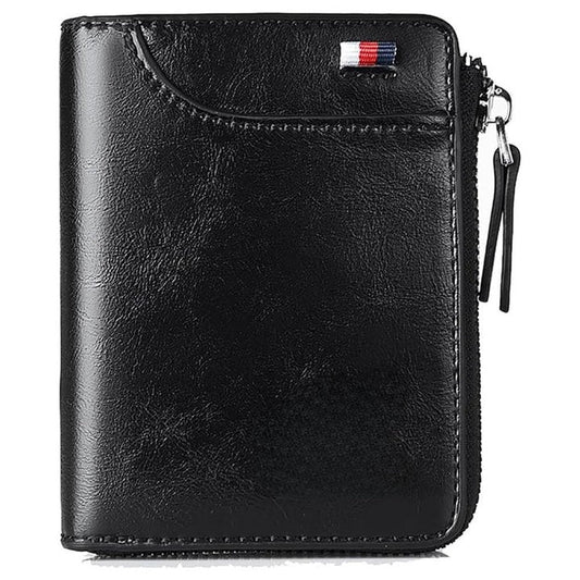 RFID Blocking Zipper Wallet for Men with Multi Card Holder Design
