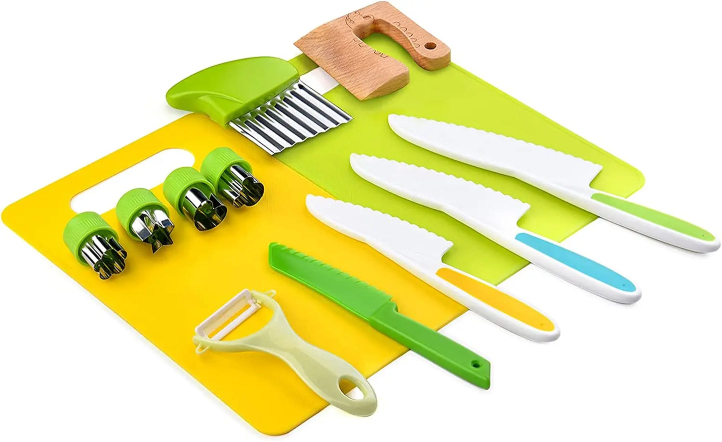 Kinderkookset met peutermessen - veilige snijdset voor mini-chefs