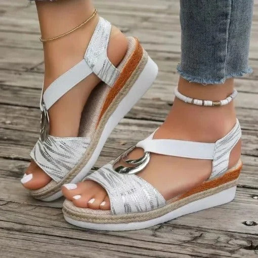 Women Sandal Breathable Arch Support Wedge Slip