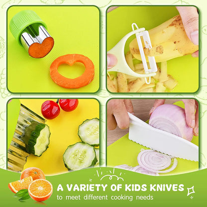 Kinderkookset met peutermessen - veilige snijdset voor mini-chefs