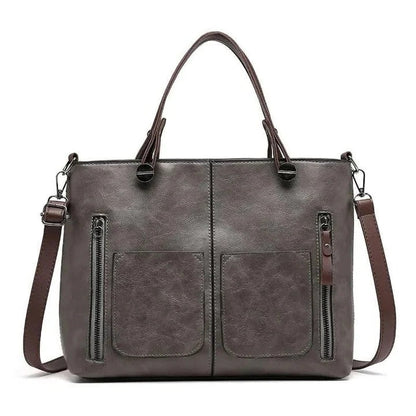 Classic Leather Handbag with Minimalist Design
