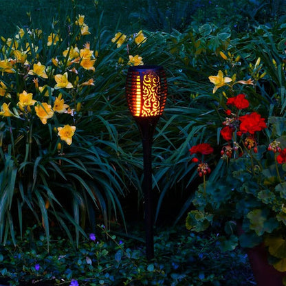 Solar Flame Torch Lights, Set of 2