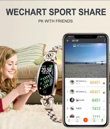 Slimme fitness tracker voor dames met hartslagmonitoring