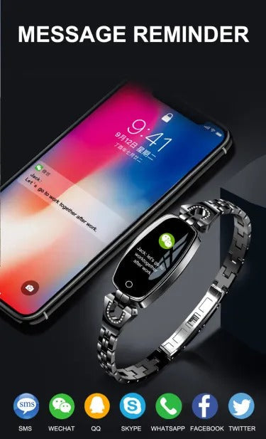 Slimme fitness tracker voor dames met hartslagmonitoring