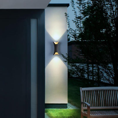 Gebogen LED Op- en Neer Verlichting Waterdicht Aangedreven Buiten LED Licht