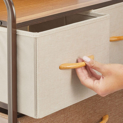 Kindercommode - Kindercommode voor Kinderkamer - Jongenscommode voor Babykamer - Kast met Stoffen Lades voor Kinderen