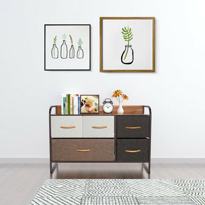 Kindercommode - Kindercommode voor Kinderkamer - Jongenscommode voor Babykamer - Kast met Stoffen Lades voor Kinderen