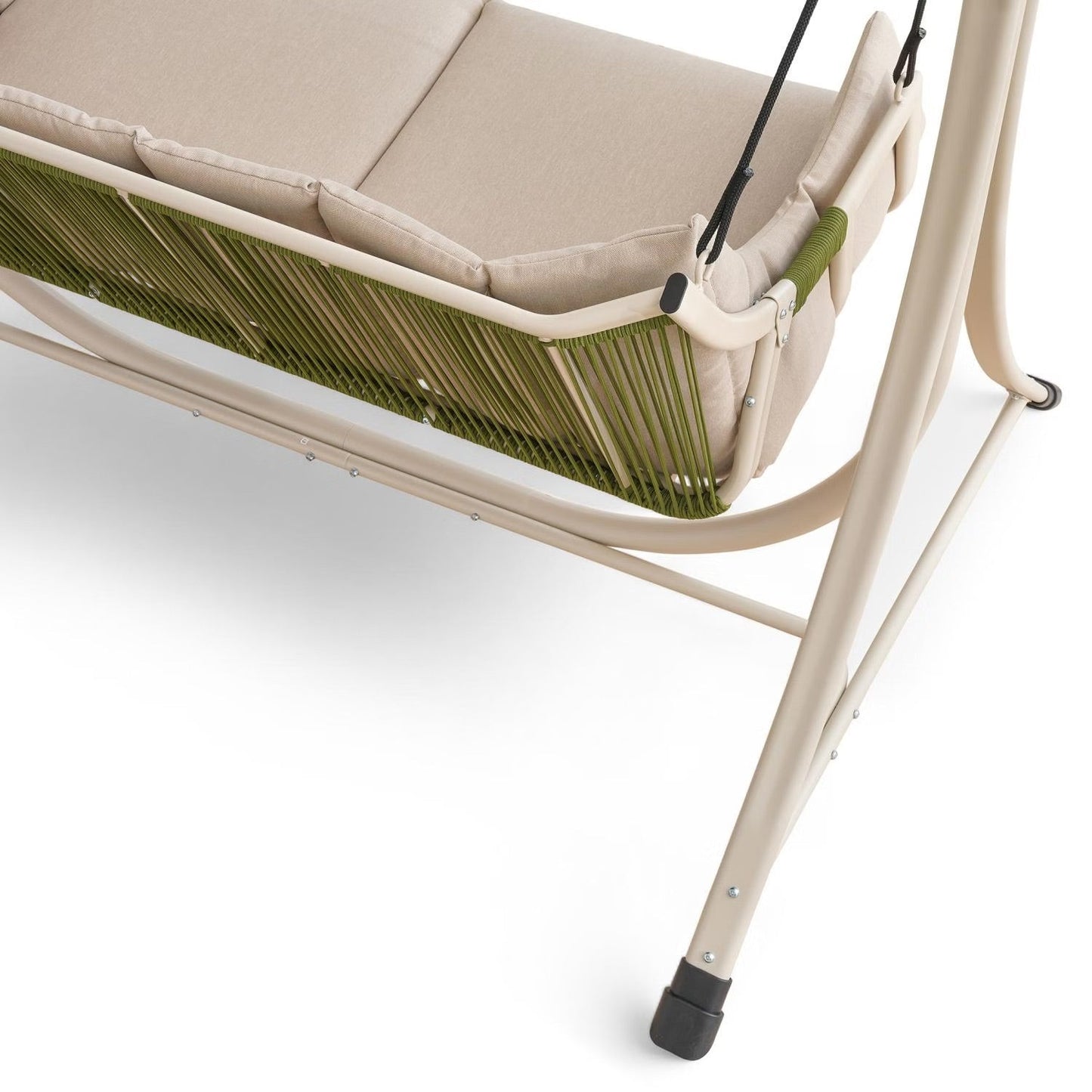 Lunara beige 2-zits buitenschommel met zachte bekleding