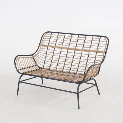 Sorella 4-zits buitenbankset in grijs met salontafel en bijzettafel