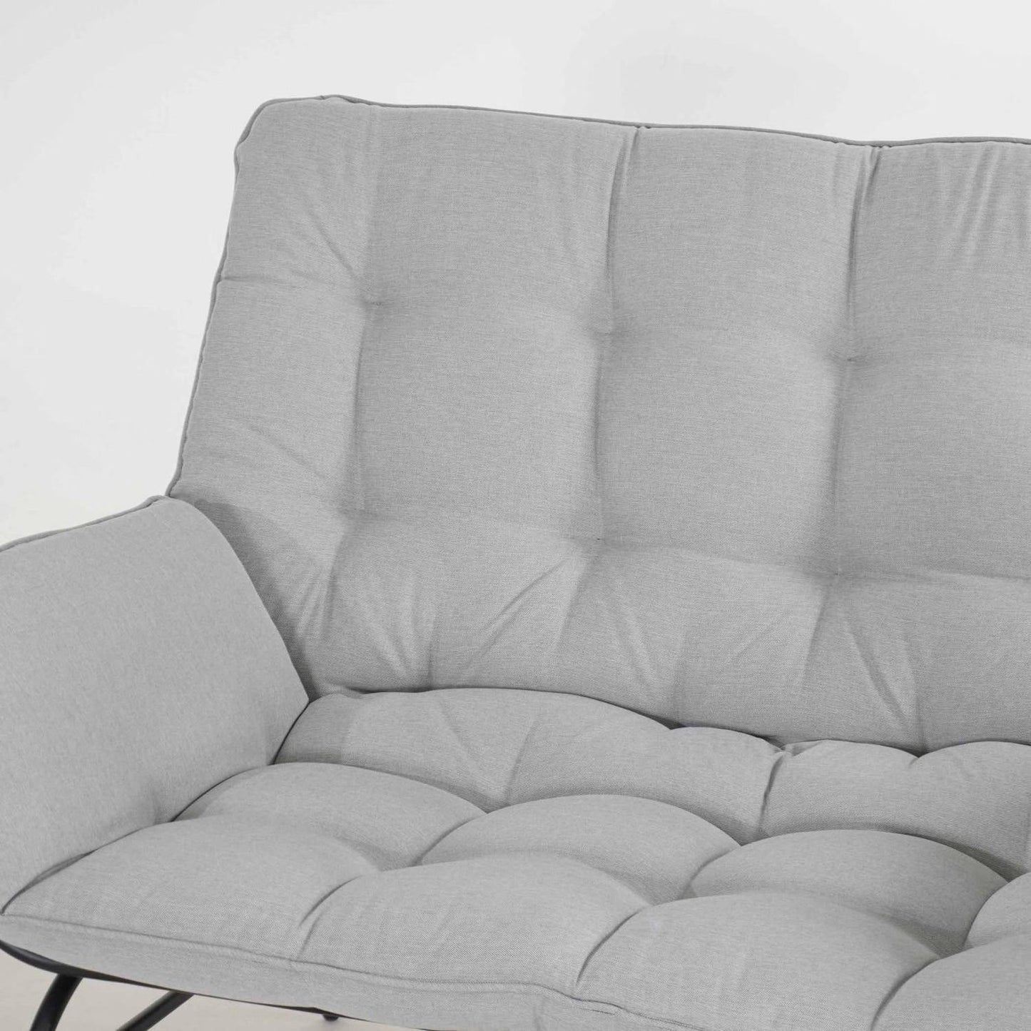 Sorella 4-zits buitenbankset in grijs met salontafel en bijzettafel