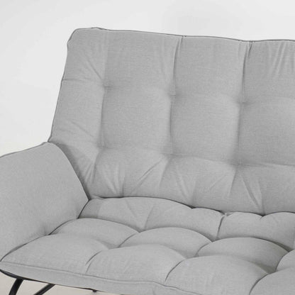 Sorella 4-zits buitenbankset in grijs met salontafel en bijzettafel