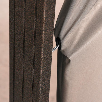 Trevana 3x3m braunes Outdoor-Pavillon mit Netz und Deckenhaken