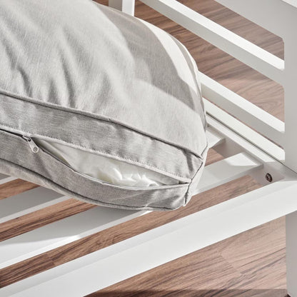 Valencia 5-zits buitenbankstel met bank en hefbare tafel in beige en wit