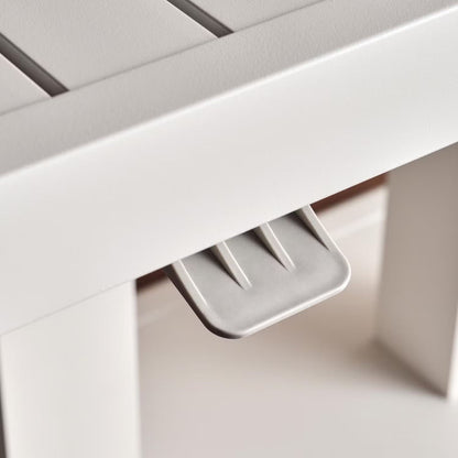 Valencia 5-zits buitenbankstel met bank en hefbare tafel in beige en wit