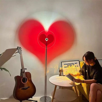 LED Liefdeshartvormige Projector Licht | Romantisch LED Regenboog Sfeerverlichting Nachtlampje