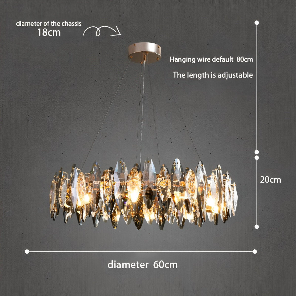Luxe LED-verlichting Kristallen kroonluchter