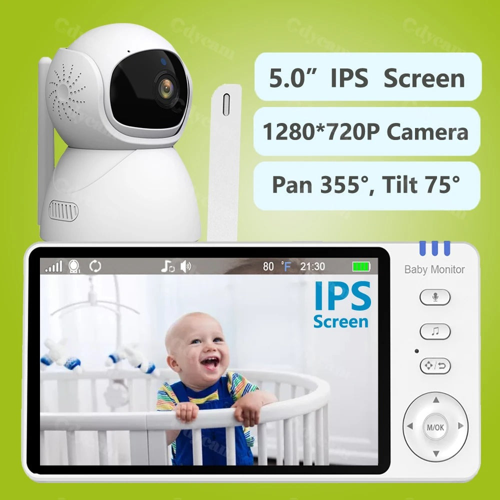 Slimme babyfoon camera met tweerichtingsgesprek – 360° HD-camera met bewegingssensor ideaal voor pasgeborenen en huisdieren